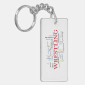 パーソナライズ、レスリングコーチありがとうお言葉 キーホルダー (正面左)