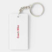 パーソナライズ、レスリングコーチありがとうお言葉 キーホルダー (裏面)