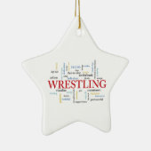 パーソナライズ、レスリングコーチありがとうお言葉 セラミックオーナメント (右)