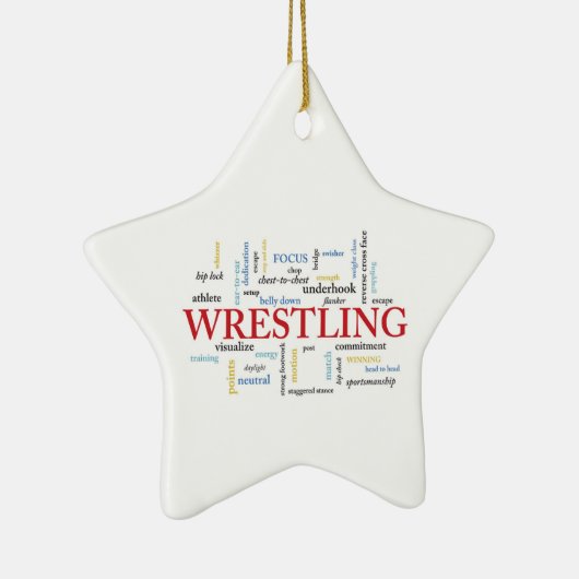 パーソナライズ、レスリングコーチありがとうお言葉 セラミックオーナメント (右)