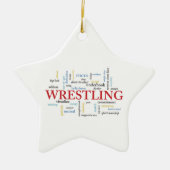 パーソナライズ、レスリングコーチありがとうお言葉 セラミックオーナメント (正面)