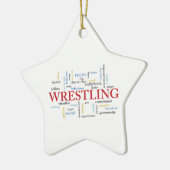 パーソナライズ、レスリングコーチありがとうお言葉 セラミックオーナメント (左)