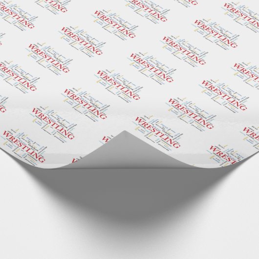 パーソナライズ、レスリングコーチありがとうお言葉 ラッピングペーパー (コーナー)