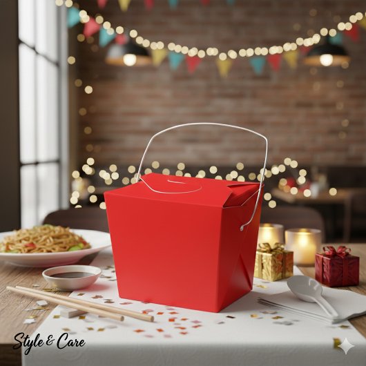 パーソナライズ レッド フェイバーボックス – テイクアウト 2x2x2.75