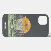 パーソナライズ,レトロ,飛行機,サンセット,自然,ヴィンテージ, Case-Mate iPhoneケース (裏面 (横))