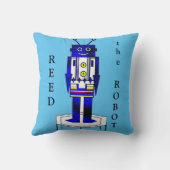 パーソナライズ「ロボット」 16 x 16装飾用クッション クッション (裏面)