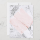 パーソナライズ ローズゴールド マーブル セーブ・ザ・デート 招待状 (裏面)