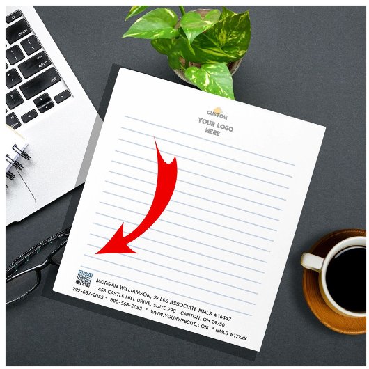 パーソナライズ:ロ企業のゴQRコードが並んでいる ノートパッド