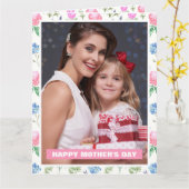 パーソナライズ ワイルドフラワー ママ 母の日 フォト カード (黄色い花)