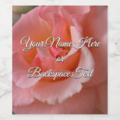 パーソナライズ ワイルド ローズ ボトル ラベル (シングルラベル)