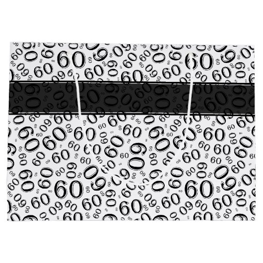 パーソナライズ：丘の上60番目の誕生日テーマ(L) ラージペーパーバッグ (裏面)