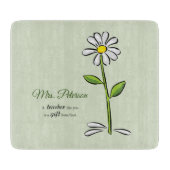 パーソナライズ,先生ありがとう,宗教的な花 カッティングボード (正面)