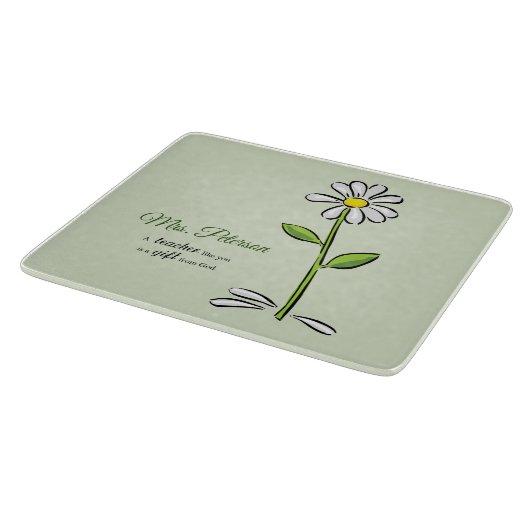 パーソナライズ,先生ありがとう,宗教的な花 カッティングボード (角)
