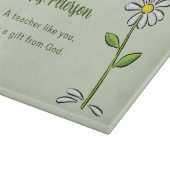 パーソナライズ，先生ありがとう，宗教的な花 カッティングボード (角)