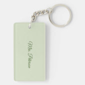 パーソナライズ，先生ありがとう，宗教的な花 キーホルダー (裏面)