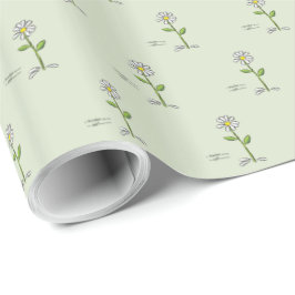 パーソナライズ，先生ありがとう，宗教的な花 ラッピングペーパー