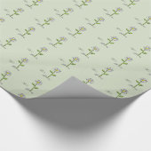 パーソナライズ，先生ありがとう，宗教的な花 ラッピングペーパー (角)