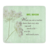 パーソナライズ，先生感謝の日ありがとう カッティングボード (正面)