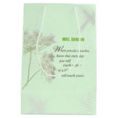 パーソナライズ,先生感謝の日ありがとう ミディアムペーパーバッグ (裏面)