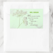 パーソナライズ,先生感謝の日ありがとう 長方形シール (バッグ)