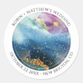 パーソナライズ,天のテーマの好意/封筒用シール ラウンドシール (正面)