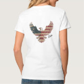 パーソナライズ 女性退役軍人 愛国 Tシャツ (裏面)