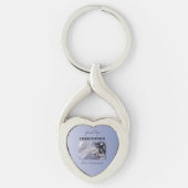 パーソナライズ，少年，最初の共産色 キーホルダー (正面)