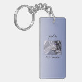 パーソナライズ，少年，最初の共産色 キーホルダー (正面左)