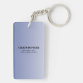 パーソナライズ，少年，最初の共産色 キーホルダー (裏面)