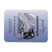 パーソナライズ，少年，最初の共産色 マグネット (横)