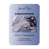 パーソナライズ，少年，最初の共産色 マグネット (縦)