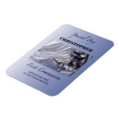 パーソナライズ，少年，最初の共産色 マグネット (左側)