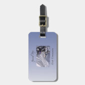 パーソナライズ，少年，最初の共産色 ラゲッジタグ (正面縦)