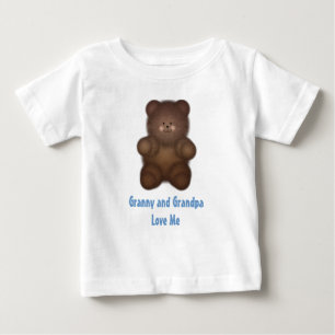 パーソナライズ: 巻き毛くまのTシャツ ベビーTシャツ