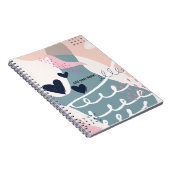 パーソナライズ：抽象芸術ハートと明細 ノートブック (右側)