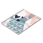 パーソナライズ：抽象芸術ハートと明細 ノートブック (左側)