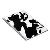 パーソナライズ：抽象芸術絵を描のモノクロ1/5 ノートブック (右側)