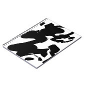 パーソナライズ：抽象芸術絵を描のモノクロ1/5 ノートブック (左側)