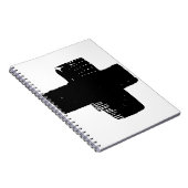 パーソナライズ:抽象芸術絵を描のモノクロ3/5 ノートブック (右側)