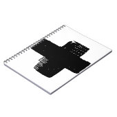 パーソナライズ:抽象芸術絵を描のモノクロ3/5 ノートブック (左側)