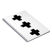 パーソナライズ：抽象芸術絵を描のモノクロ5/5 ノートブック (右側)