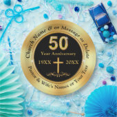 パーソナライズ、教会50周年記念、紙プレート ペーパープレート (パーティー)