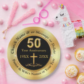 パーソナライズ、教会50周年記念、紙プレート ペーパープレート (パーティー)