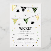 パーソナライズ！星、ストライプ紙吹雪 箔シーズンカード (正面)