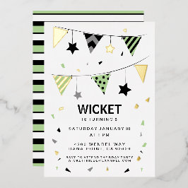 パーソナライズ！星、ストライプ紙吹雪 箔シーズンカード