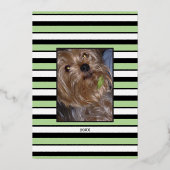 パーソナライズ！星、ストライプ紙吹雪 箔シーズンカード (裏面)