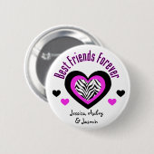 パーソナライズ: 永久に親友: ボタン 缶バッジ (正面&裏面)