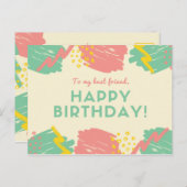 パーソナライズ - 淡い色の筆致 ポストカード (正面/裏面)