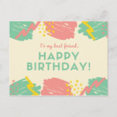 パーソナライズ - 淡い色の筆致 ポストカード (正面)