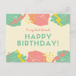 パーソナライズ - 淡い色の筆致 ポストカード